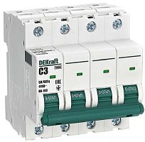 Выключатель автоматический DEKraft ВА-103 4п 3А C 6кА картинка